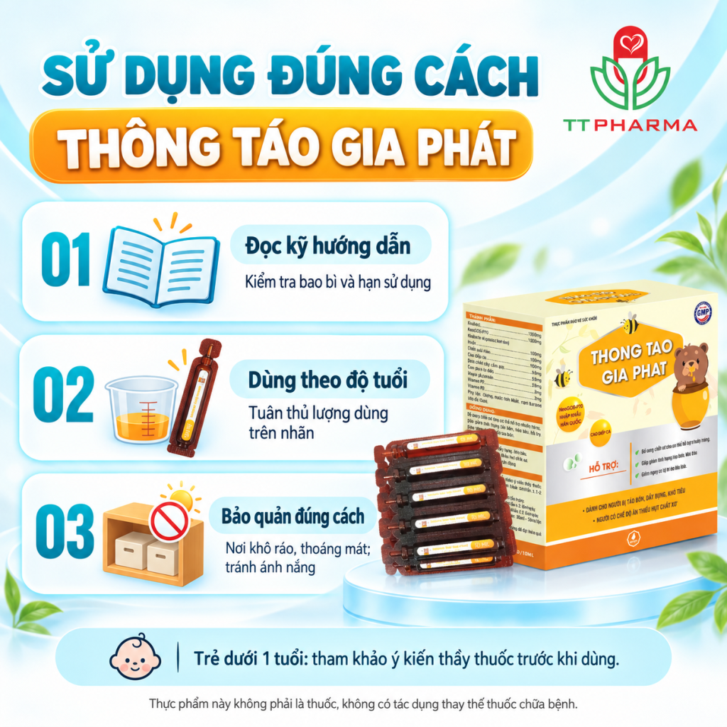 Ba bước dùng Thông Táo Gia Phát 3