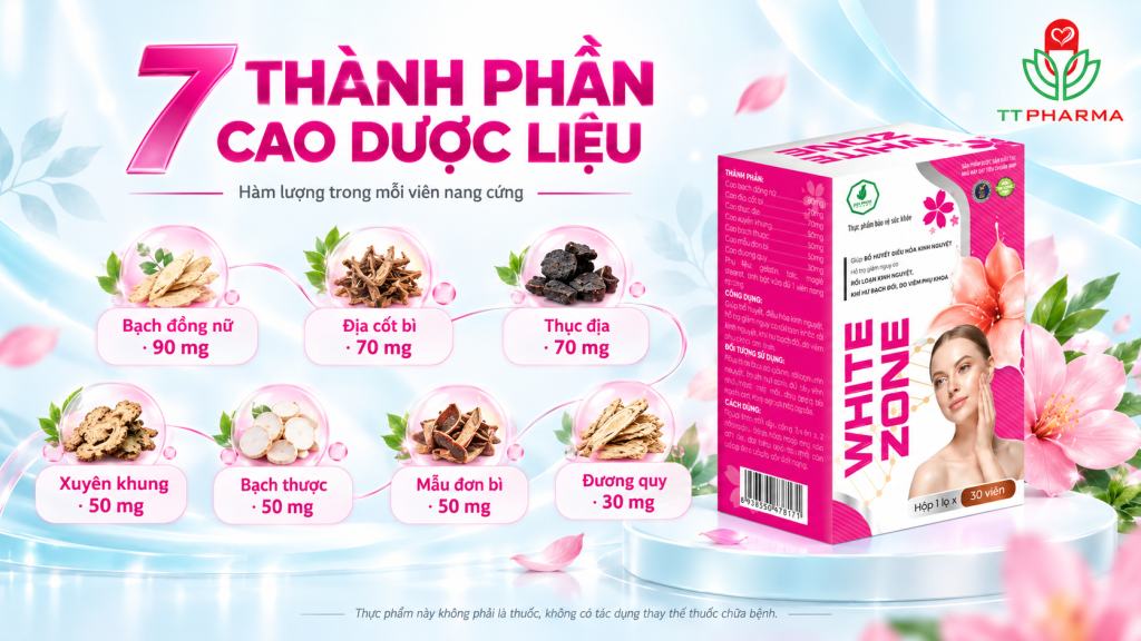 Bảy thành phần dược liệu White Zone-2 Bảy thành phần dược liệu White Zone 2
