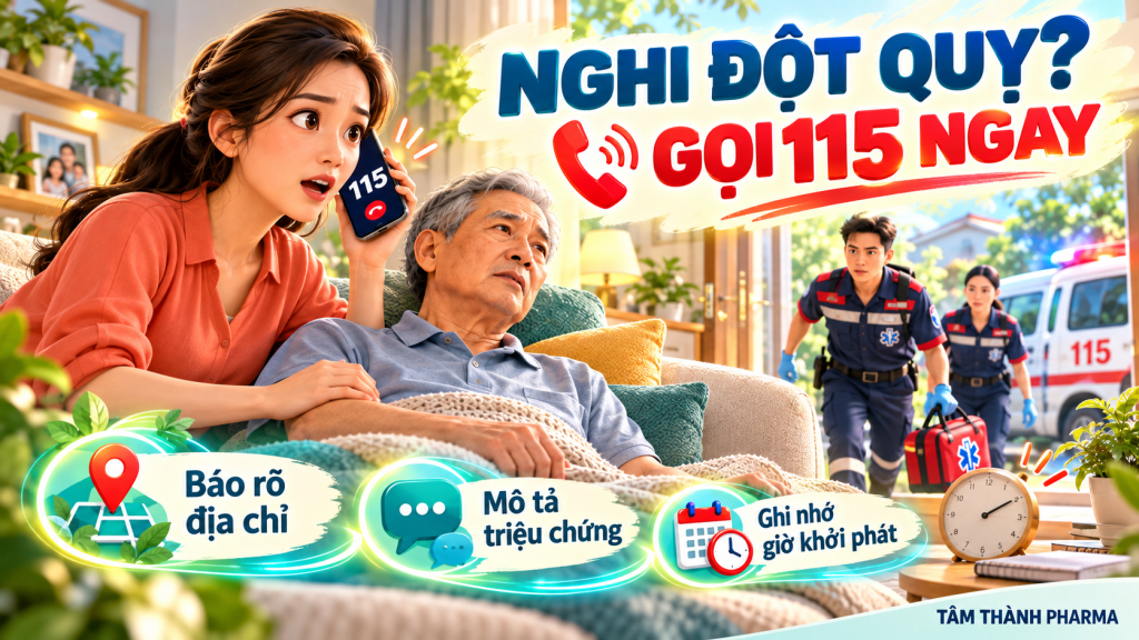 Gọi 115 ngay khi nghi đột quỵ-1 Gọi 115 ngay khi nghi đột quỵ 1